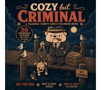 Cozy but Criminal: A parodic Cute Adult Coloring Book Featuring 50 Animal Crime Scenes for Stress Relief (Not for Kids), soft and cozy pages bold and easy