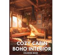 Cozy Cabin Boho Interior Coloring Book: Earthy Nomad Cabins Coloring Pages featuring Serene Boho Style Interiors and Simple Rustic Lifestyle Architecture for Adults