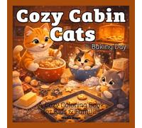 Cozy Cabin Cats: Baking Day - A Coloring Book: Cute and Cozy Cats Baking Cookies, Cakes, and Sweet Treats in a Warm Cabin Kitchen