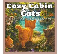 Cozy Cabin Cats: Cozy Fantasy Moments - A Coloring Book: Bold & Easy Designs for Relaxation and Stress Relief