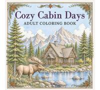 Cozy Cabin Days: 50+ Rustic Cabins, Forest Landscapes & Mountain Escapes to Color | Adult Coloring Book