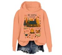 Cozy Cabin Reading Retreat - Sudadera divertida para amantes de los libros de otoño, Hami Orange-1, XXL