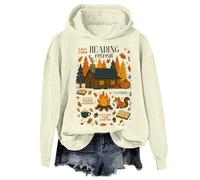 Cozy Cabin Reading Retreat - Sudadera divertida para amantes de los libros de otoño, Khika-1, XL