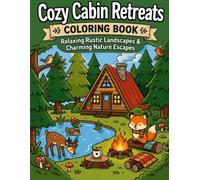 Cozy Cabin Retreats Coloring Book: Relaxing Rustic Landscapes & Charming Nature Escapes