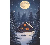 Cozy Cabin Winter Journal: Moonlit Forest Aesthetic Notebook | Giftable Blank Book for Writing | Makes a Great Gift!