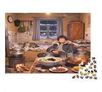 Cozy Cabin Winter Senior Puzzles 1000 Piezas Reciclado Rustic Home Puzzles Puzzle Accesorios para Juegos Family Gaming Time Juego Educativo Desafío Gift 38x26cm/1000Ps