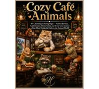 Cozy Café Animals: 60 Charming Coloring Pages - Animal Baristas, Café Readers, Pastry Chefs, and Every Cozy Corner of the Most Delightful Cafés in the Animal World