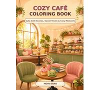 Cozy Café Coloring Book: Bold and Easy Kawaii Coffee Shops, Sweet Treats, and Relaxing Scenes for Teens and Adults