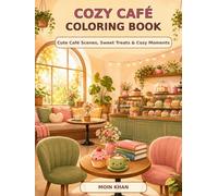 Cozy Café Coloring Book: Bold and Easy Kawaii Coffee Shops, Sweet Treats, and Relaxing Scenes for Teens and Adults