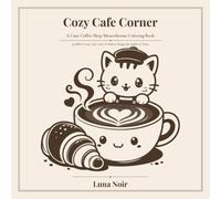 Cozy Cafe Corner: A Cute Coffee Shop Monochrome Coloring Book | 50 Bold & Easy Cafe, Latte & Bakery Designs for Adults & Teens (Bold & Cute)