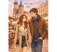 Cozy Cafe Date Aesthetic Coloring Book: Romantic Couples Valentine Pages for Adults Relaxation Cute Anime Line Art Sweetheart Town Designs 8.5x11