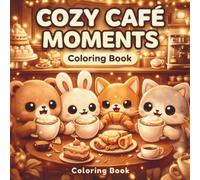 Cozy Café Moments Coloring Book: Cute & Relaxing Coffee Shop Scenes for Stress Relief | Cozy Kawaii Coloring Book for Adults and Teens