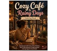 Cozy Café & Rainy Days Coloring Book: Relaxing Cute Café Scenes, Rainy Windows, Warm Coffee Moments and Hygge Aesthetic Coloring Pages for Stress Relief and Mindfulness
