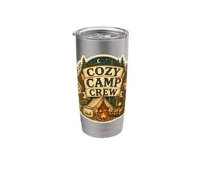 Cozy Camp Crew Tienda Fuego Vaso térmico de acero inoxidable de doble pared