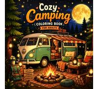 Cozy Camping Coloring Book: A Relaxing Camping Coloring Book for Adults with Cute Campfires, Vintage Campers, Forest Cabins, Nature Scenes and Stress Relief