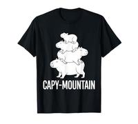 Cozy Capy Mountain Cute Capybara Retro Hombres Niños Mujeres Camiseta