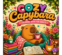Cozy Capybara: A Relaxing Coloring Book for Adults Featuring Cute and Cozy Capybara Scenes (Cozy Animals Coloring Books)