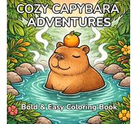 Cozy Capybara Adventures Coloring Book for Kids, Teens, and Adults Who Love Cozy Animal Coloring: 30 Adorable Capybara Bold and Easy, Friendly Pages for Relaxation, Stress Relief, and Creative Fun