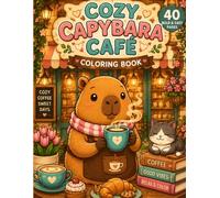 Cozy Capybara Café Coloring Book: Bold and Easy Coloring Pages Featuring Cute Capybaras, Coffee, Pastries and Relaxing Café Adventures for Adults, Teens and Kids
