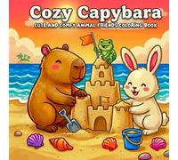 Cozy Capybara: Cute and Comfy Animal Friends Coloring Book for Kids and Adults - Relaxing and Stress Relief
