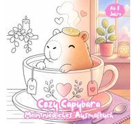 Cozy Capybara - Mein niedliches Ausmalbuch: 33 niedliche Motive zum Entspannen und Wohlfühlen - liebevolle Capybara-Szenen für Kinder und Erwachsene, ... Kinder ab 8 Jahren (Klitzekleine Kreativwelt)