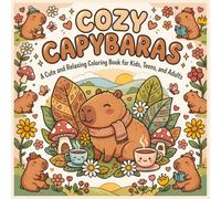 Cozy Capybaras: A Cute and Relaxing Coloring Book for Kids, Teens and Adults