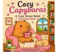 Cozy Capybaras: A Cute Stress Relief Coloring Book: Relaxing and Mindful Coloring Book for Adult and Kids! Baking, Cooking, Picnics, Gardening, and More!