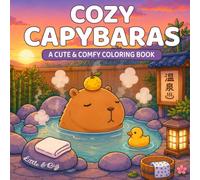 Cozy Capybaras: Bold & Easy Coloring Book for Adults and Teens - Chill Capybaras in Cozy Hygge Moments for Stress Relief (Cozy Critters)
