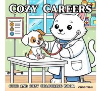 Cozy Careers: A Relaxing Coloring Book for Adults and Teens Featuring Adorable Animal Characters in Simple and Cozy Job Scenes