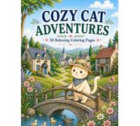 Cozy Cat Adventures: A Relaxing Coloring Book for Adults and Teens Featuring Cute Cats, Charming Places, and Relaxing Adventures