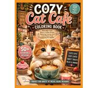Cozy Cat Café Coloring Book: Adorable Cats, Warm Coffee Shops, Relaxing Scenes and Cute Stress-Free Coloring for Adults