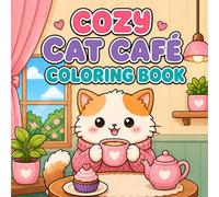 Cozy Cat Café Coloring Book: Cute & Relaxing Cat Café Scenes for Stress Relief, Cozy Coloring Book for Adults and Teens (Cozy Cat Collection)
