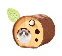 Cozy Cat Cave Bed, Cat Condo for Indoor Cats, Cat Scratch Board with Cave Bed, House Cat Tent with Removable Washable Cushioned Pillow, Easy to Carry Bed for Pets, 39.5x40x36cm/15.55x15.75x14.17 Inch