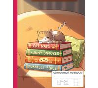 Cozy Cat Composition Notebook | 4x4 Graph Paper | Math Book for Students: Perfect for geometry, STEM projects, and homework - 200 pages | 7.5 x 9.25 in