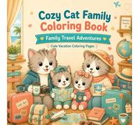 Cozy Cat Family Coloring Book: Family Travel Adventures: Cute Vacation Coloring Pages (Cozy Coloring Books)