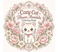 Cozy Cat Flower Mandala Coloring Book for Adults & Teens: Cute & Easy Floral Mandala Designs for Relaxation, Stress Relief & Mindfulness