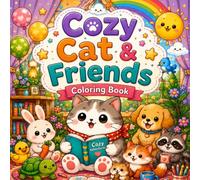 Cozy Cat & Friends: A Relaxing Adult Coloring Book Featuring a Chubby Kitty and Adorable Animal Companions in Charming Spaces