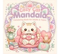 Cozy Cat Mandala Coloring Book for Adults & Teens: Simple & Cute Mandala Designs for Relaxation, Stress Relief & Cat Lovers