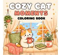 Cozy Cat Moments Coloring Book: Bold and Easy Designs for Adults and Teens Featuring 52 Adorable Everyday Life Scenes with Playful Furry Friends for Relaxation and Creative Fun