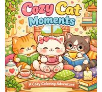 Cozy Cat Moments Coloring Book: Cute & Relaxing Cat Coloring Pages for Stress Relief, Cozy Home Scenes, and Peaceful Moments