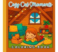 Cozy Cat Moments: Cute and Relaxing Coloring Book for Girls and Cat Lovers: Adorable Cats, Cozy Scenes, and Fun Creative Coloring Activities