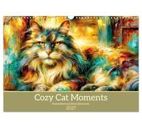 Cozy Cat Moments. Kuschelzeit und leises Schnurren (Wandkalender 2027 DIN A3 quer), CALVENDO Monatskalender: Augenblicke voller Entspannung, Wärme und Geborgenheit