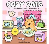 Cozy Cats: Cute and Funny Coloring Book with Simple Designs for Adults and Teens