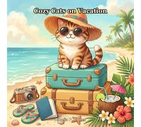 Cozy Cats on Vacation: A Bold and Easy Kawaii Cat Coloring Book for Kids, Teens, and Adults