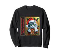 Cozy Christmas Cat Mode Activado Café Pop Art Holiday Sudadera