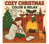 Cozy Christmas Color & Relax: Bold and Easy Holiday Scenes for a Hygge Winter: Stress-Free, Cute, & Cozy Coloring Book for Adults | Relax, Unwind, and Celebrate Christmas (Adult Coloring Book)