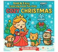 Cozy Christmas Coloring Book Bold & Easy - Relaxing Holiday