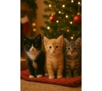 Cozy Christmas Cute Kittens: Beautiful Gift Notebook Journal for Friends and Family, Teens and Adults, School Booklet