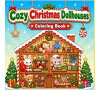 Cozy Christmas Dollhouses Coloring Book: Cute Holiday Animal Rooms, Festive Dollhouses, Christmas Homes and Fun Coloring Pages for Kids
