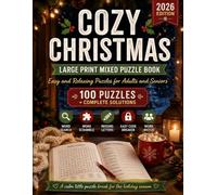 Cozy Christmas Large Print Mixed Puzzle Book 2026: Easy and Relaxing Christmas Word Searches, Word Scrambles, Cryptograms and More for Adults and Seniors